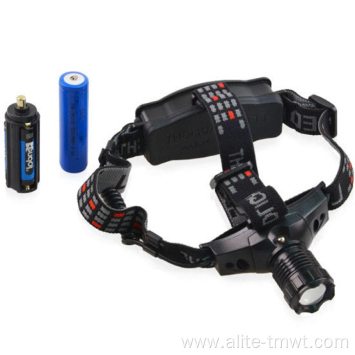 Adjustable 1000 Lumen Rechargeable Flashlight Zoom Headlamp